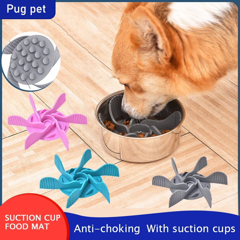 

Миска для медленного приготовления пищи для собак и кошек, чашки на присосках, вращающийся силиконовый коврик для разрезания пищи, миска из ...