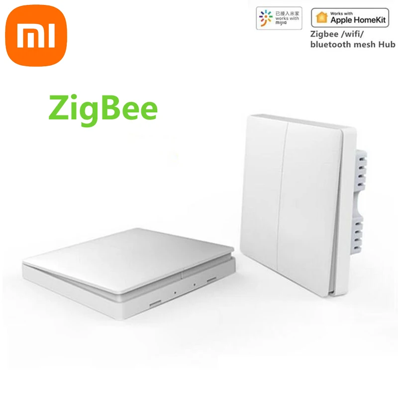 

Xiaomi smart Wall Switch / Wireless Key Smart light switch single fire wire Zigbee remote Control via xiaomi mi Home mijia APP