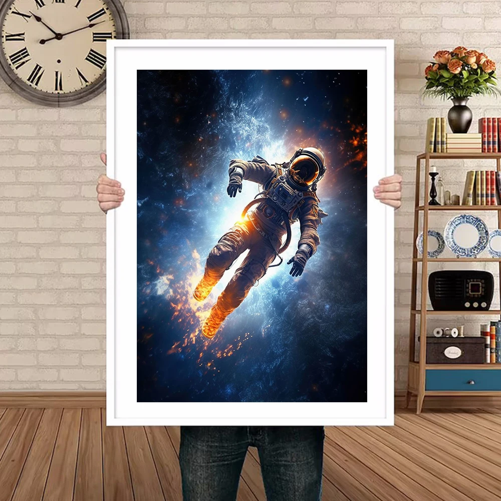 Популярный Космос астронавт искусство эстетика плакат красочная неоновая