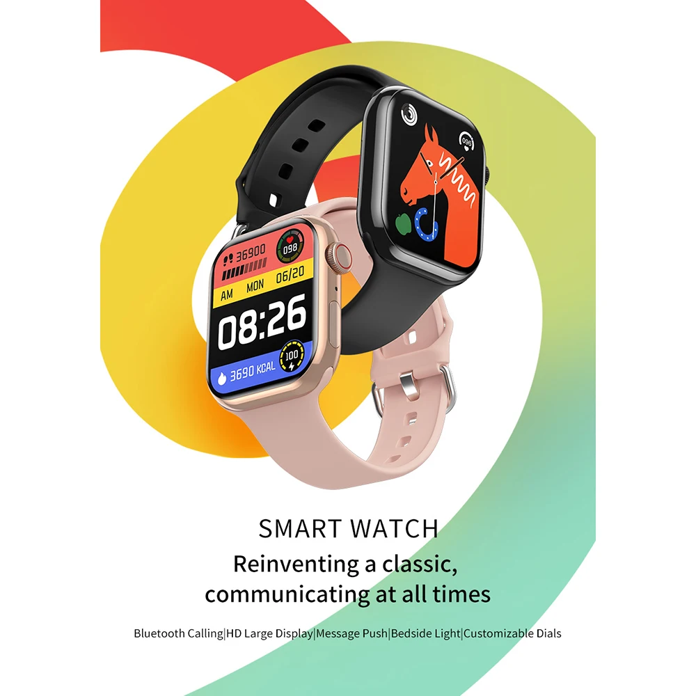 

NEW amoled 2.05" HD screen Smart Watch Women Series 9 custom dial 500+ Wireless charging Men Smartwatch for Apple Watch IW9 IW8