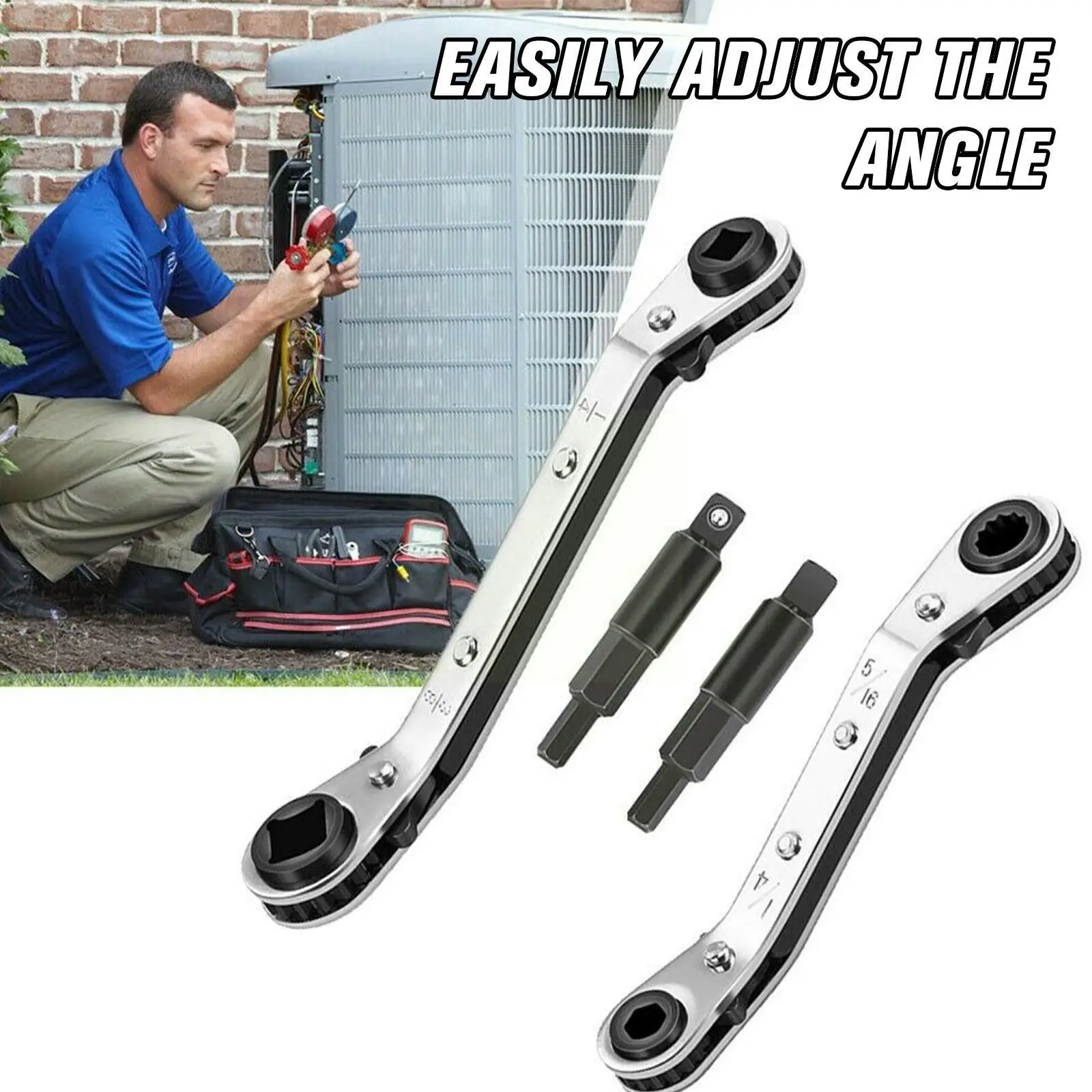 

Ручной ключ с храповым механизмом 1/4 3/8 3/16 5/16 инструменты для кондиционирования воздуха Профессиональный инструмент для охлаждения гаечный...