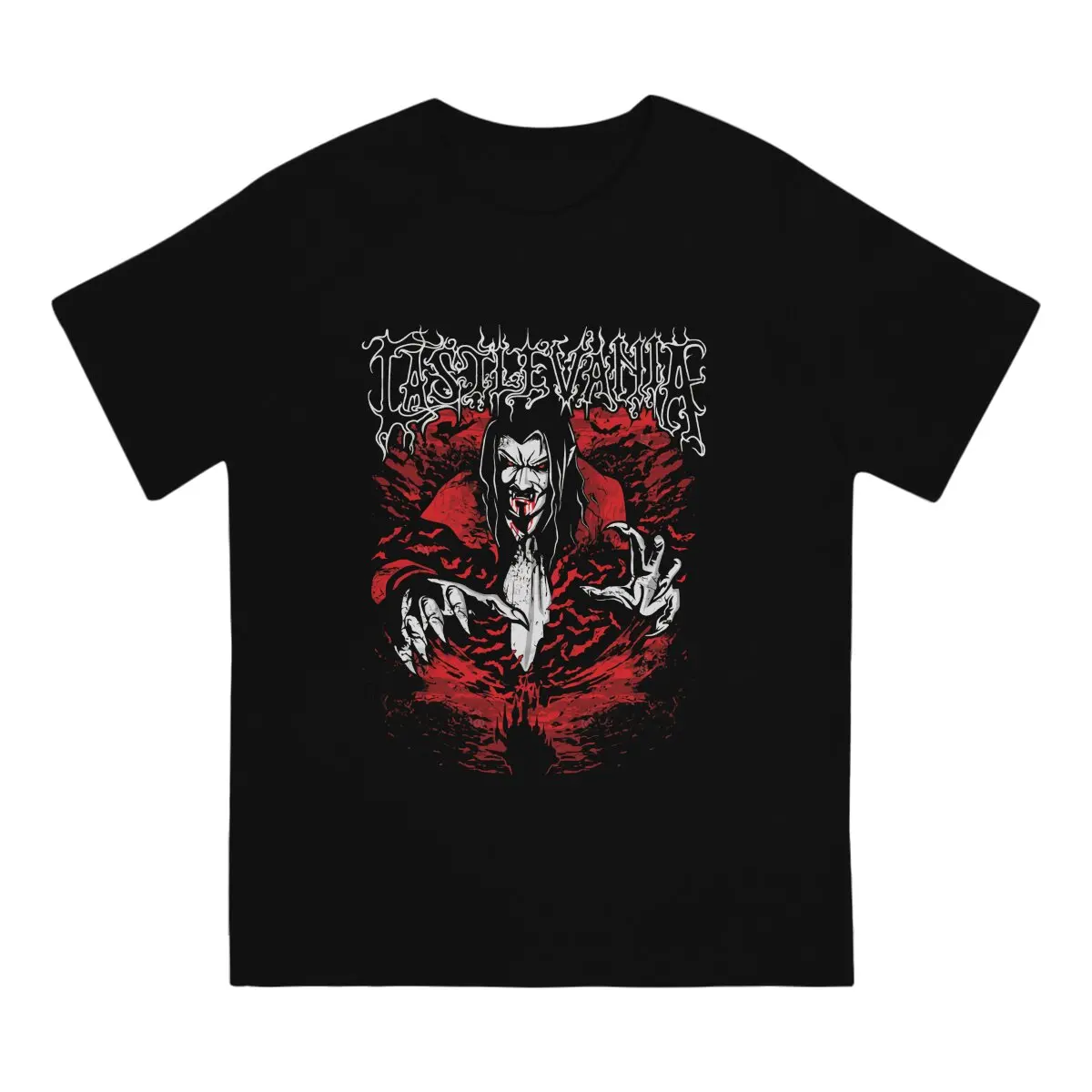 

Men's T-Shirts Dracula of The Night Funny Cotton Tee Shirt Short Sleeve Castlevania Trevor Belmont TV T Shirt Round Neck Tops