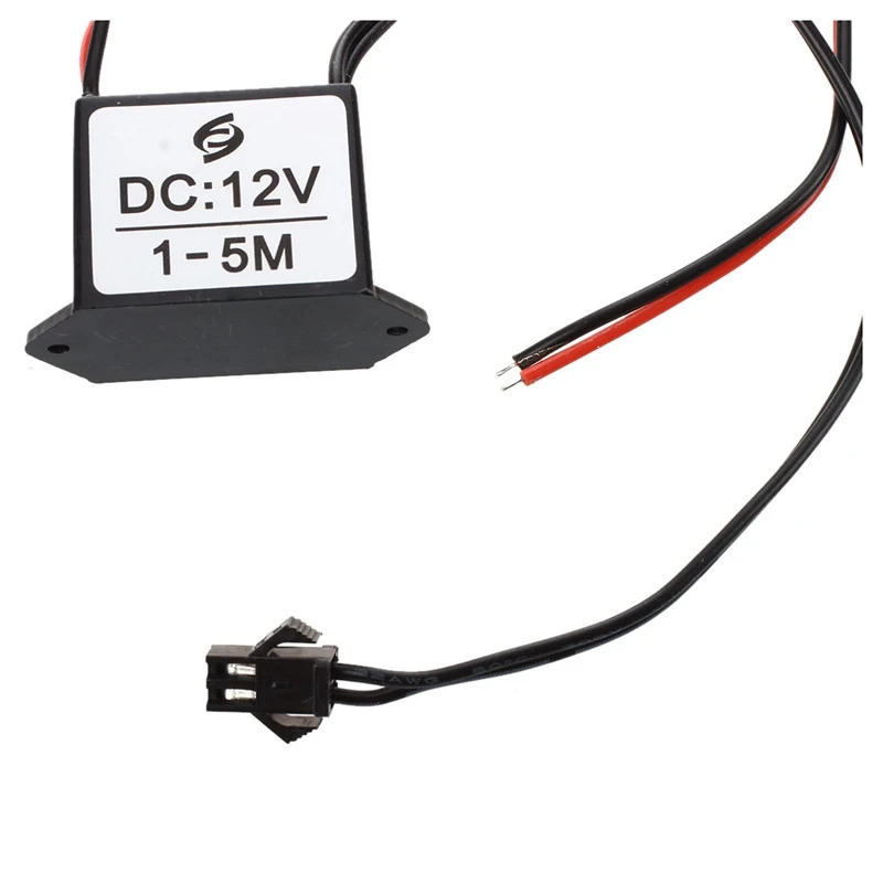 2X Red-Black Cable DC 12V EL Wire Neon Glow Strip Light Driver Unit Inverter | Инструменты