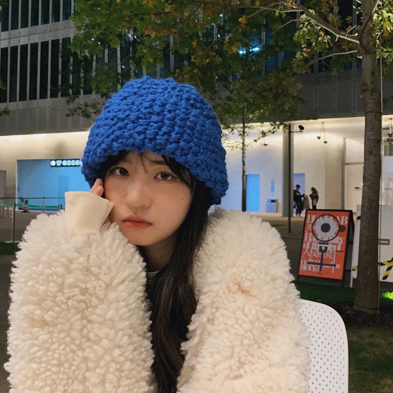 

Winter Hat Beanies Hats Winter Beanies for Men Women Coarse Knit Pineapple Pattern Wool Caps Gorras Bonnet Knitted Hat Beanies