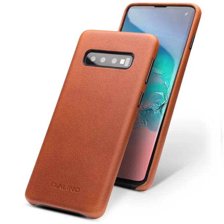 

samsung galaxys10 + mobile phone sets of leather business samsung s10 following back cover to protect shell