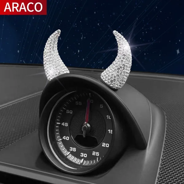 Автомобильные 3D дьявольные рожки милые блестящие алмазные декоративные