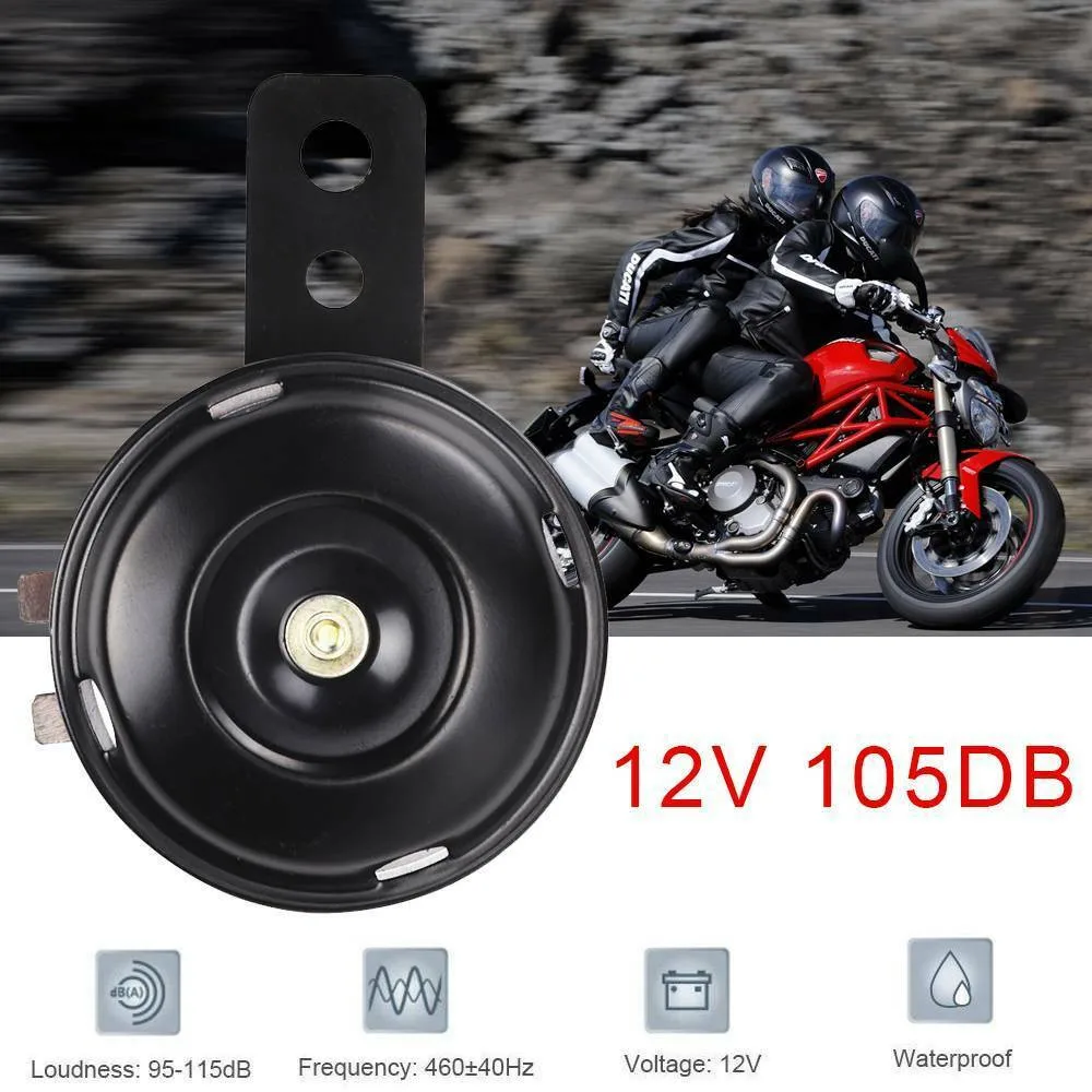 

12v 1.5A Loud 105db Universal Electric Motorcycle Horn Motorbike Replacement 15W Electric Horn Car Accessories