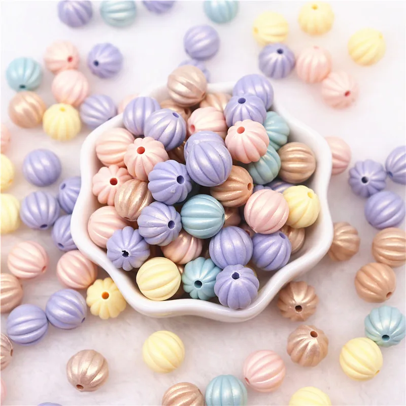 

Бусины россыпью в форме тыквы из АБС-пластика для украшения одежды «сделай сам», аксессуары для изготовления ювелирных изделий, 20 г, 12 мм