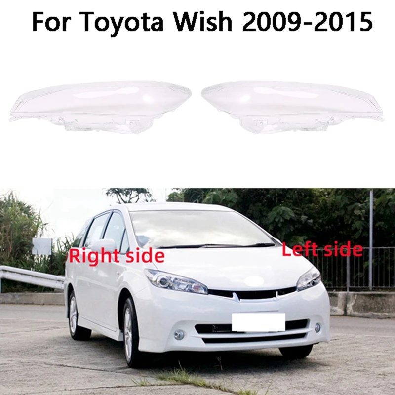 

Car Head Light Shade Xenon Headlight Clear Lens Shell Cover for Toyota Wish 2009-2015 Facelift Car Accessories Left