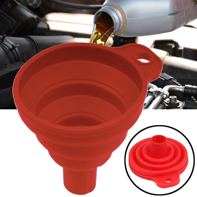 

Collapsible Silicone Car Engine Funnel for Cars and Motorcycles Engine Oil Liquid Diesel Gasoline Car Oil Filling Accessories