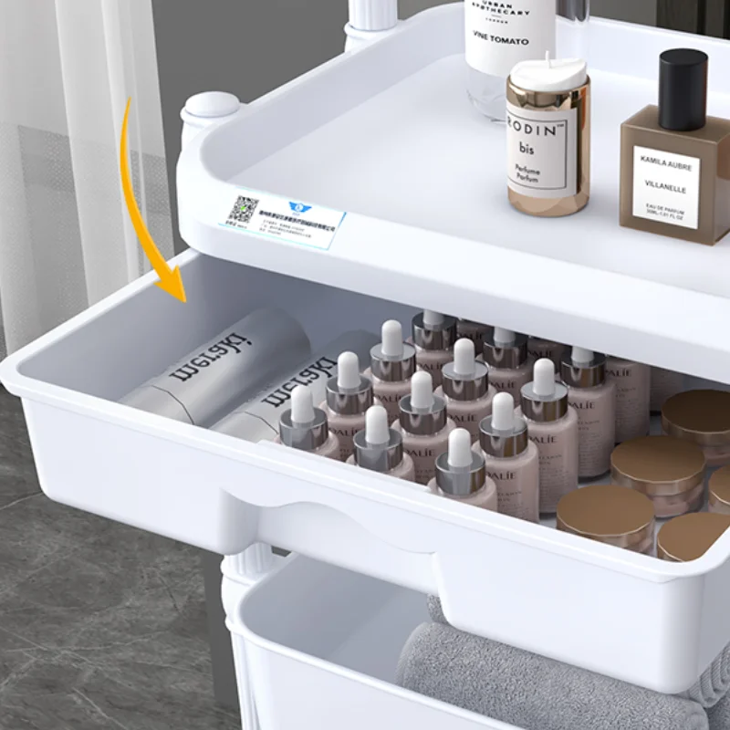 Вспомогательная тележка с ящиками Парикмахерский маникюр Портативная Эстетика