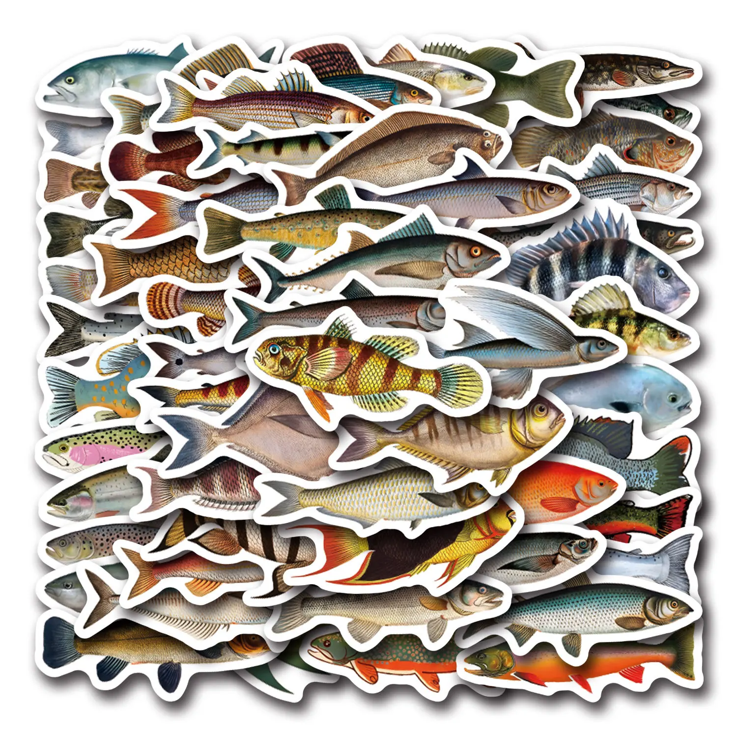 10/55/110 шт. глубоководная смешанная рыба наклейки для рыбалки океанская сделай сам