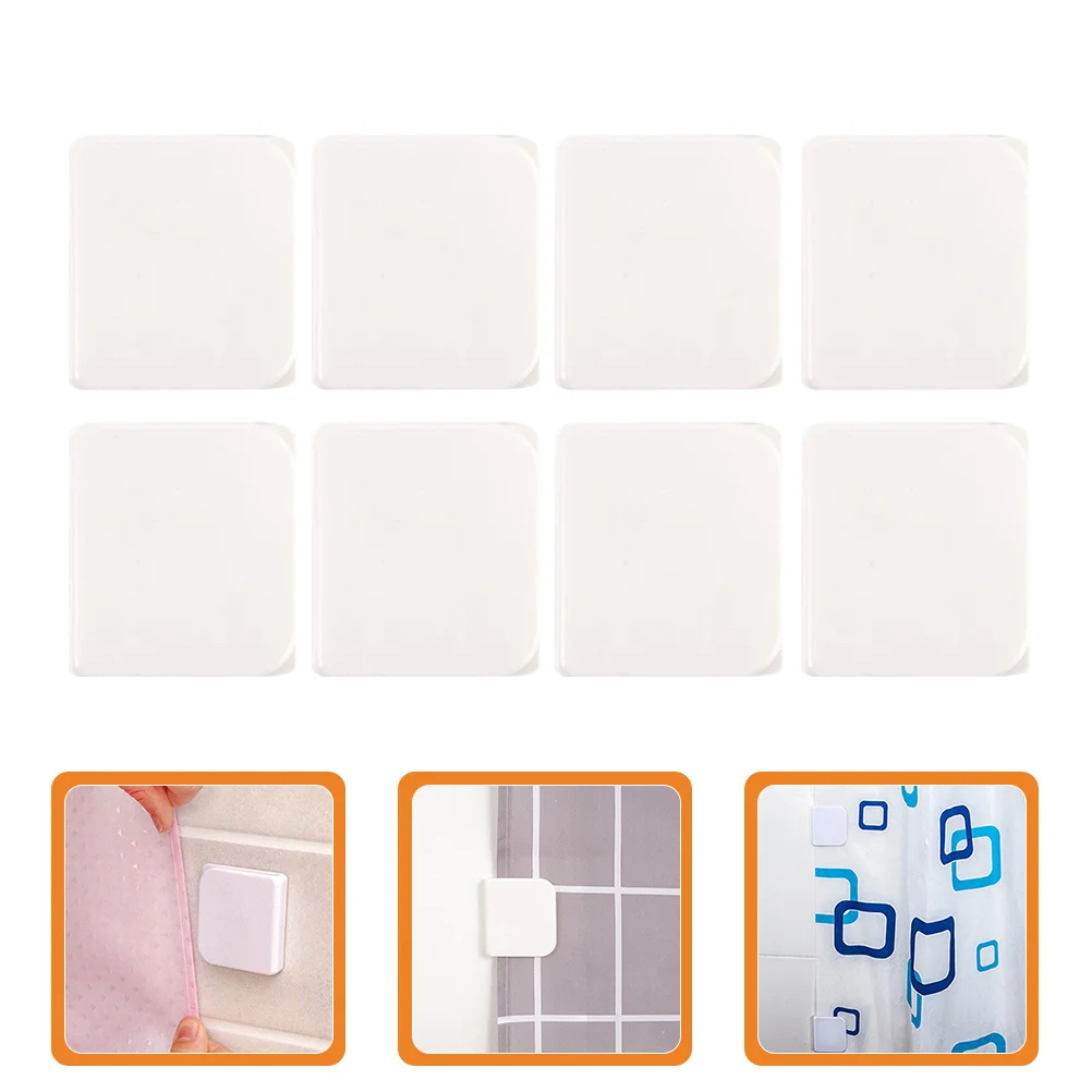 

8 Pcs Shower Splash-proof Clips Self Adhesive Shower Curtain Liner Clips