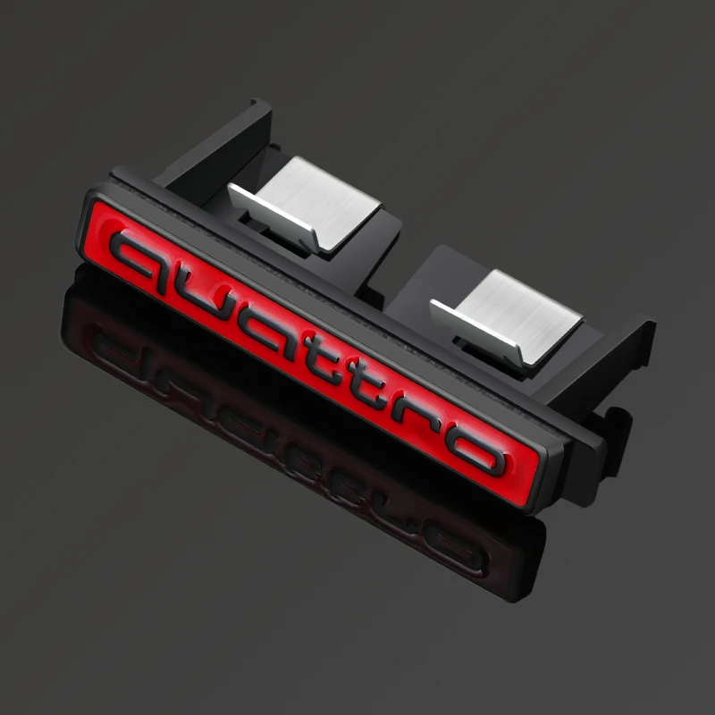 

Автомобильный металлический Quattro Логотип передний Гриль значок эмблема наклейки для Audi Sline A3 A4 A5 A6 A7 A8 S3 S4 S5 S6 Q3 Q5 Q7 Автомобильный Стайлинг