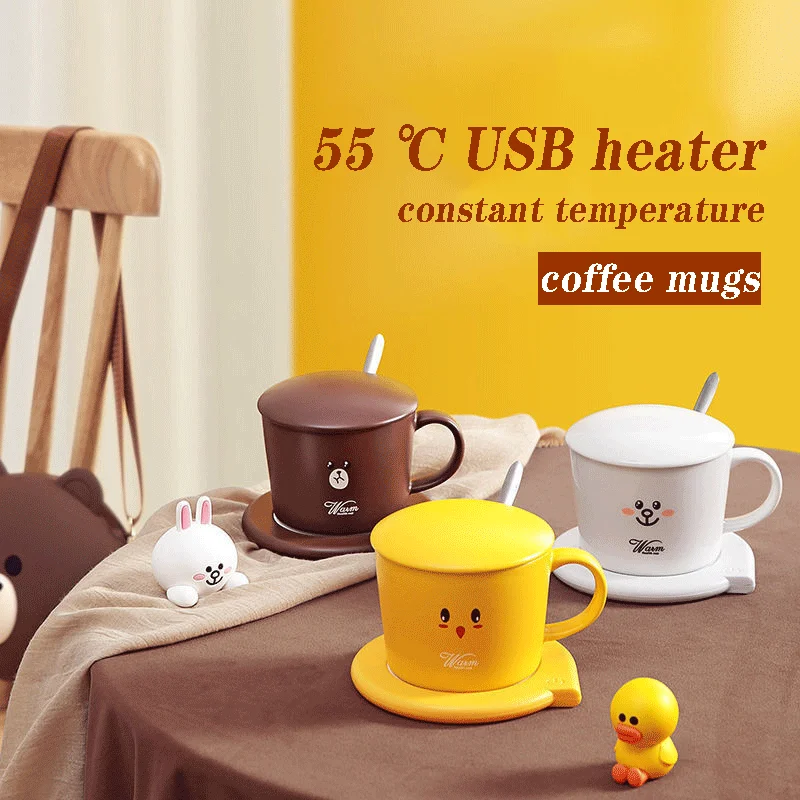 

Coffee Mug USB Heating Pad Cup Warmer Constant Temperature Coaster Electric Mug Mat Set Milk Tea Water Heater Home Office Gift