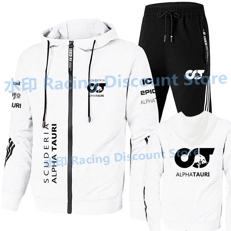 

Мужской комплект из 2 предметов, толстовка с капюшоном и надписью «Формула один гонка» альфа-таури, куртка на молнии, фанаты гонок Gasly, 2022