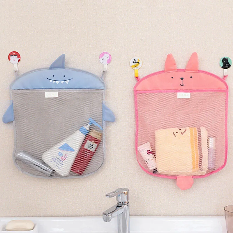 

40*35cm Baby Bathroom Mesh Bag Child Bath Toy Bag Net Cartoon Animal Shape Waterproof Cloth Toy Baskets