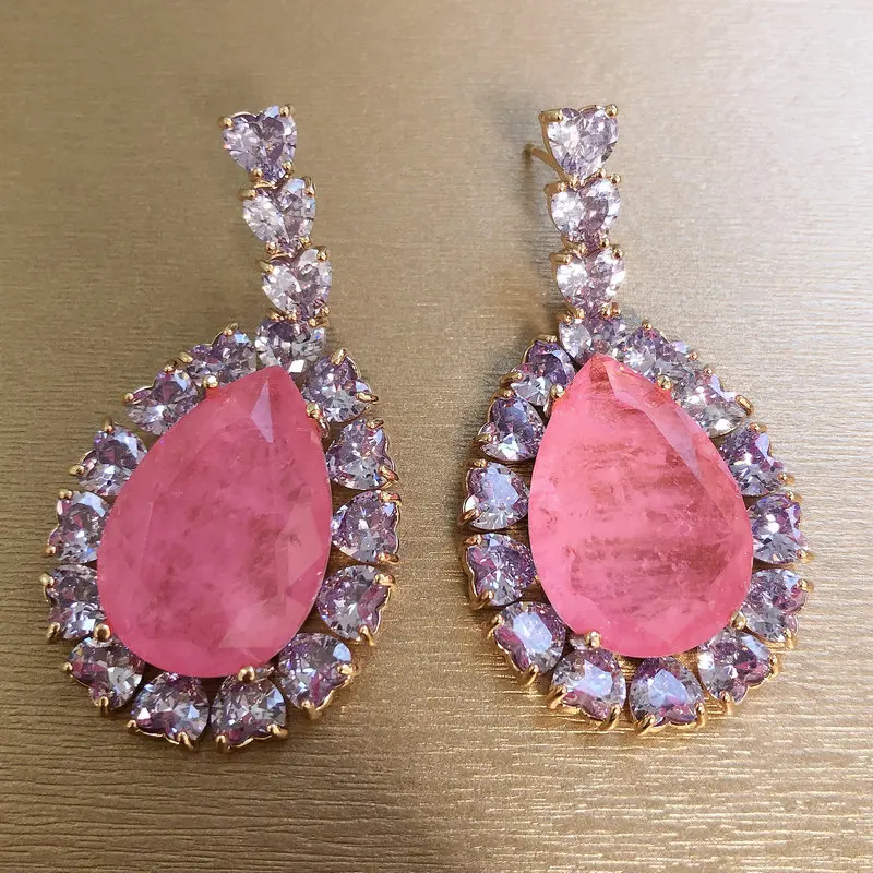 

Bilincolor Fashion Pink Earring for Women