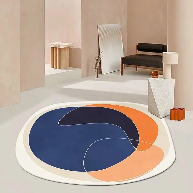 

Nordic Style Round Living Room Carprt Bedroom Decor Carpets Home Decoration Floor Mat Lounge Rug High Quality Large Area Rugs