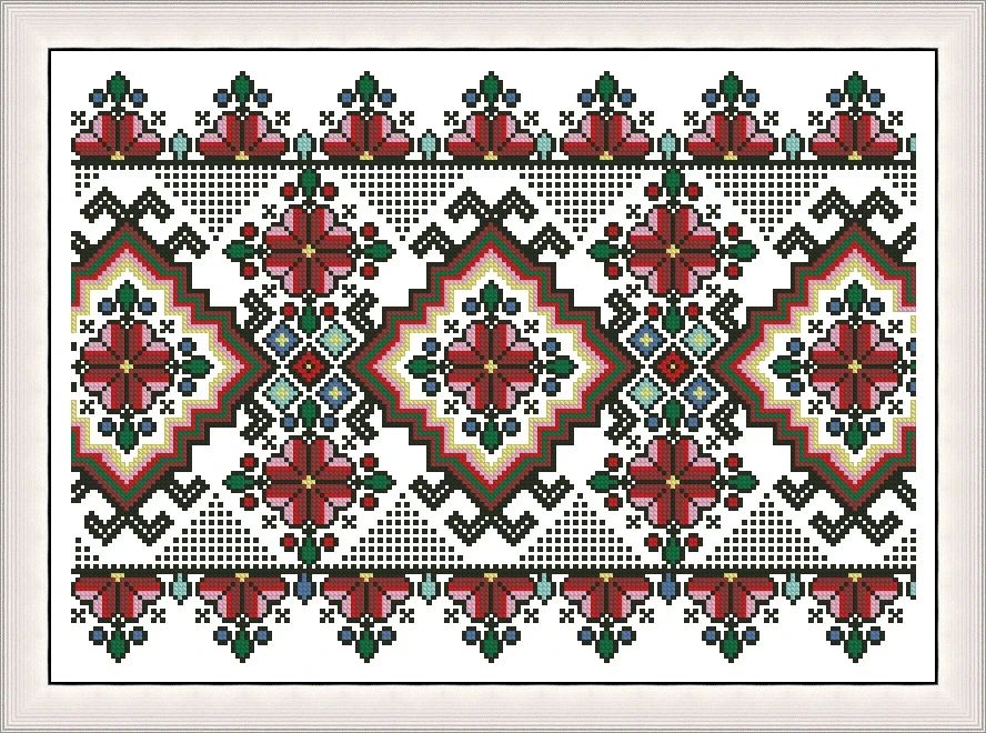 Набор для вышивки крестом 14CT холст набор ремесло --15 клевер цветок кружевной узор