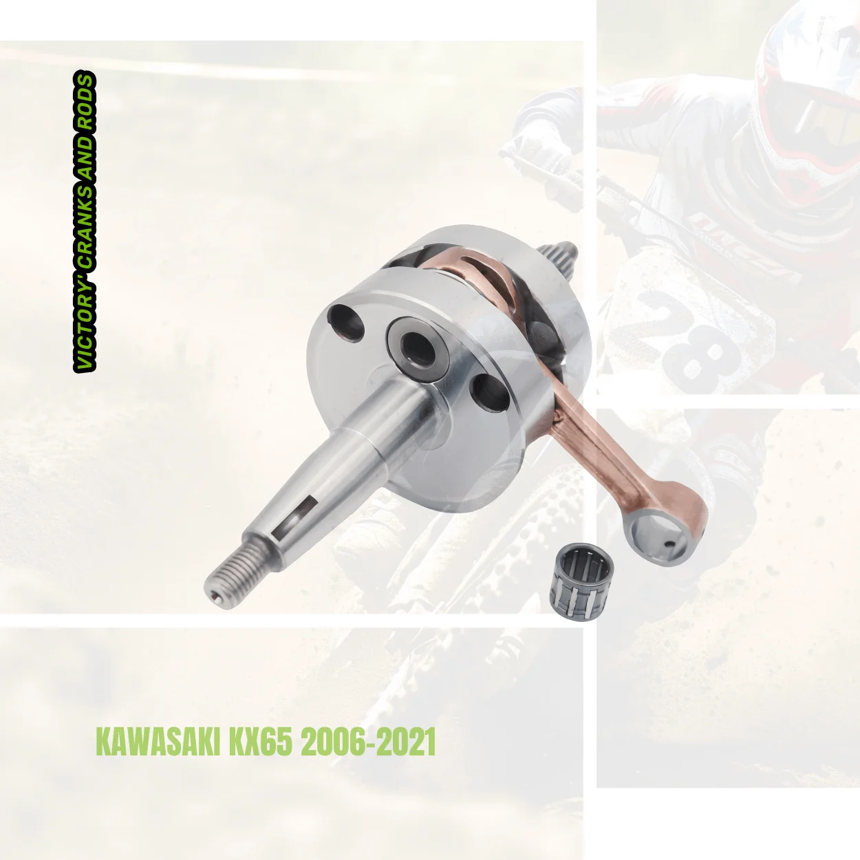 Высококачественные кривошипы и стержни для KAWASAKI KX65 06-21 новый коленчатый вал в