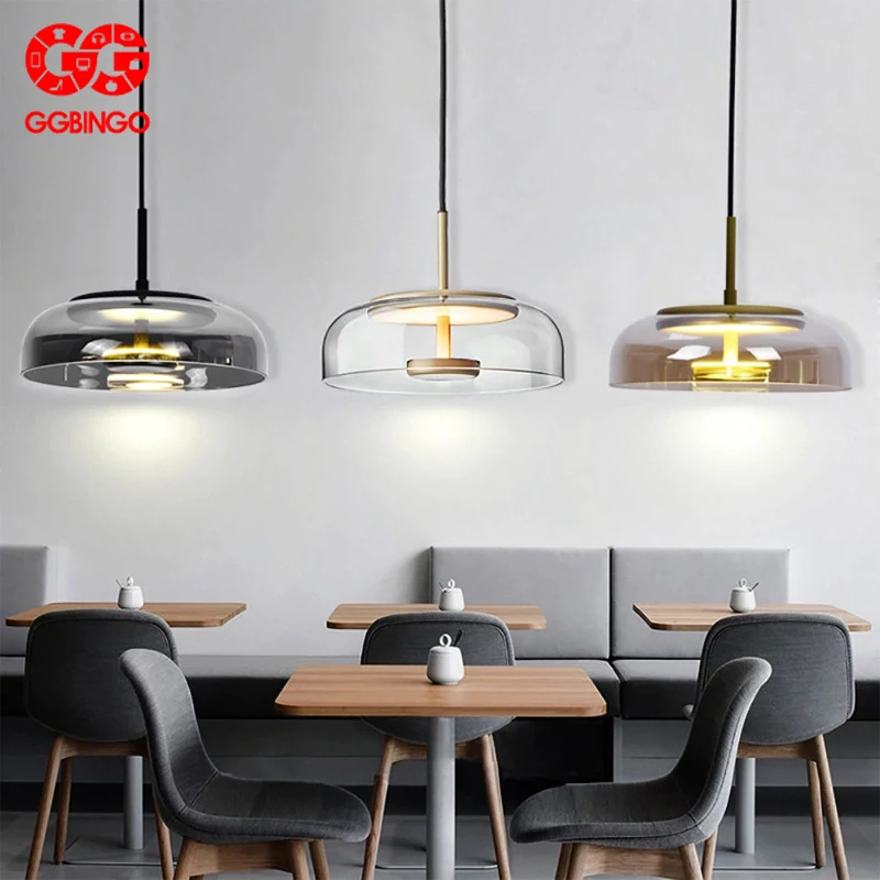 

GGBingo Nordic Chandelier For Dining Room Modern Ceiling Lamps Simple Glass Single Head Pendant Lights Creative Living Room Lamp