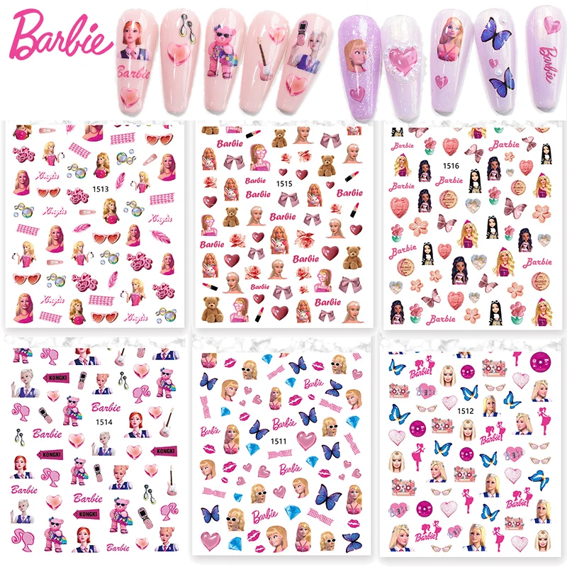 

Набор маникюрных наклеек для ногтей Cutie «сделай сам», буква Барби, узор банта, водонепроницаемые игрушки для девочек, аниме аксессуары, стил...
