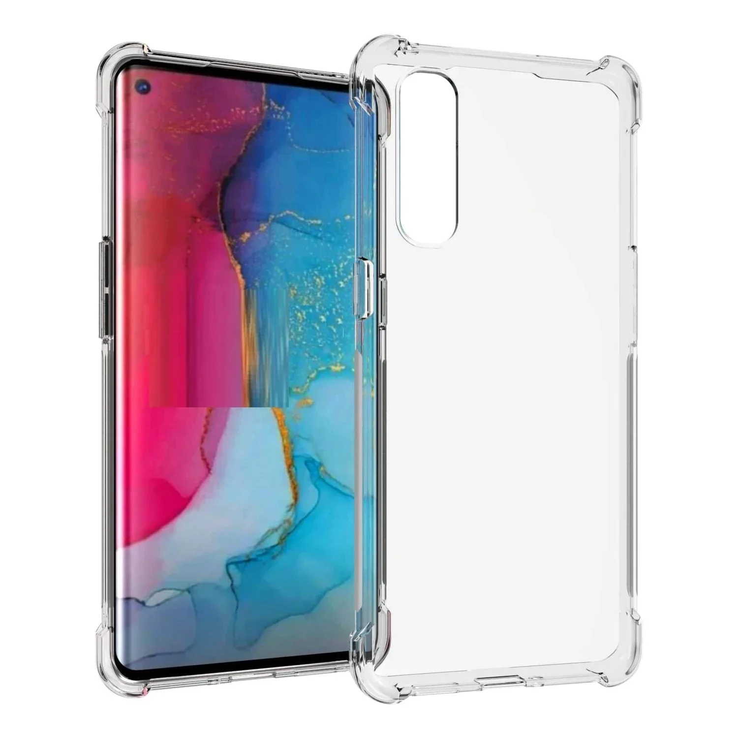 Для Oppo Reno7 Reno6 Pro A16K A94 A95 A96 A56 A53S K9 кристально чистый противоударный чехол-бампер
