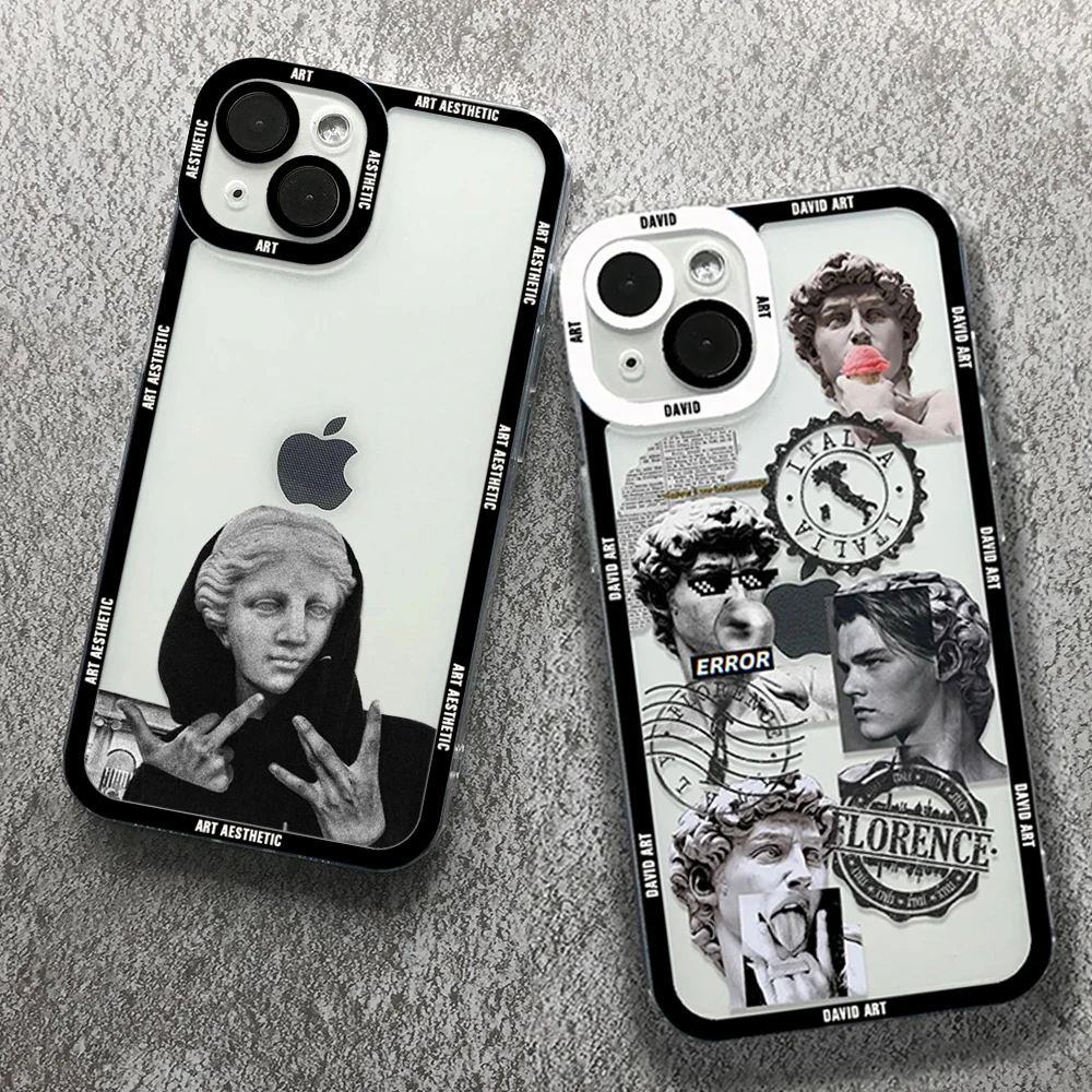 Прозрачный чехол для iPhone 13 12 11 14 Pro Max 7 8 Plus SE2 X XR XS MAX