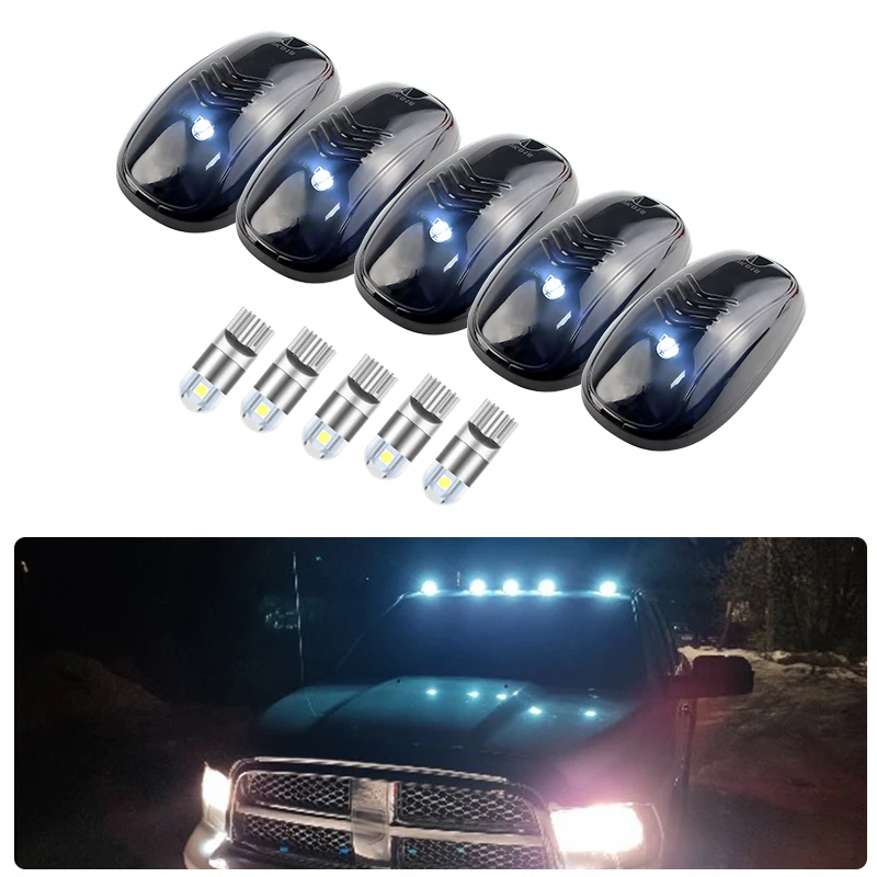 

5 шт. 2 светодиода F150 габаритный фонарь на крышу кабины светильник в светильник белый свет Dodge RAM светильник на крышу для пикапа грузовика SUV сигнальная лампа на крышу