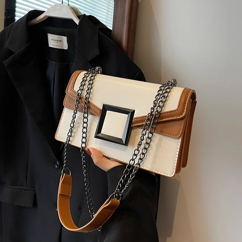 

Korean Small Flap bag 2023 Fashion New PU Leather Crossbody Pack Women's Handbag Party Clutch Ins Chain Messenger Shoulder Bags