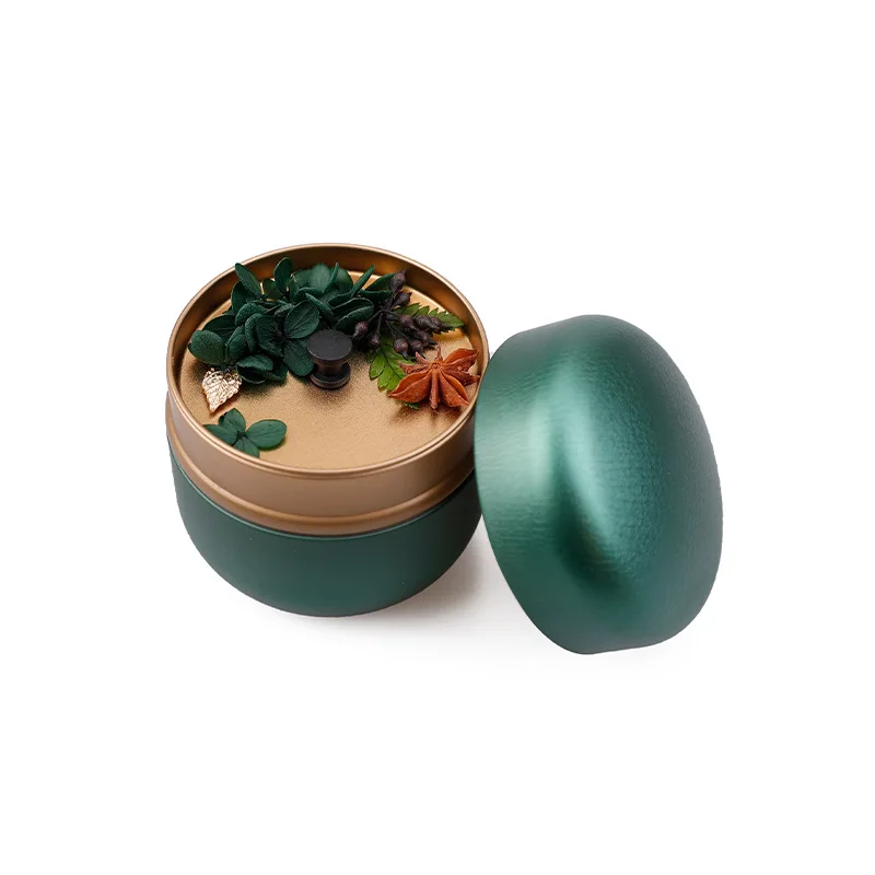 Домашняя Свеча для ароматерапии сушеные цветы в стиле ретро железная коробка