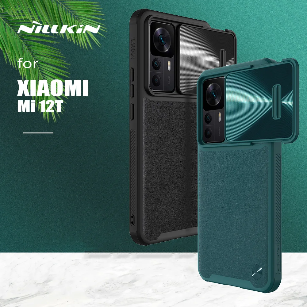 

for Xiaomi Mi 12T Mi12T 5G Case Nillkin CamShield Leather Case Slide Camera Case Back Cover for Xiaomi Redmi K50 Ultra Lens Case