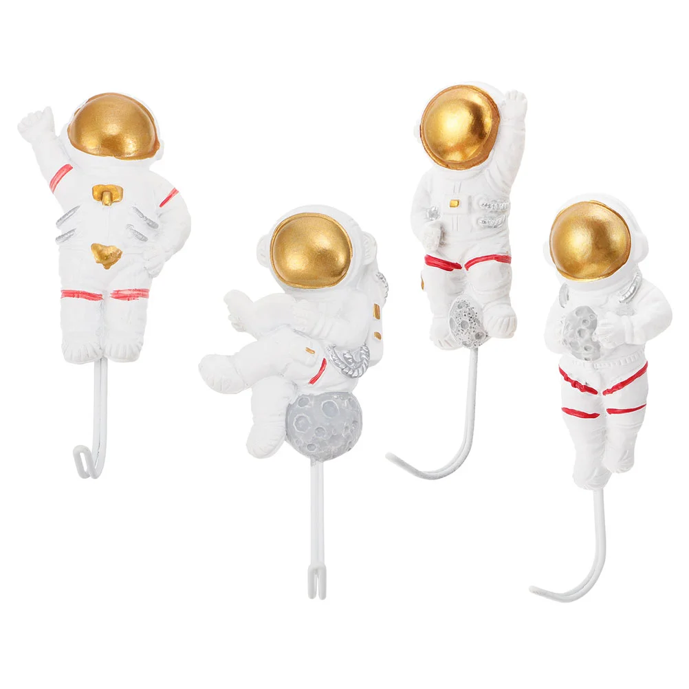 

4Pcs Wall-mounted Hook Wall Hook Resin Craft Punch-free Hook for Kitchen Bedroom