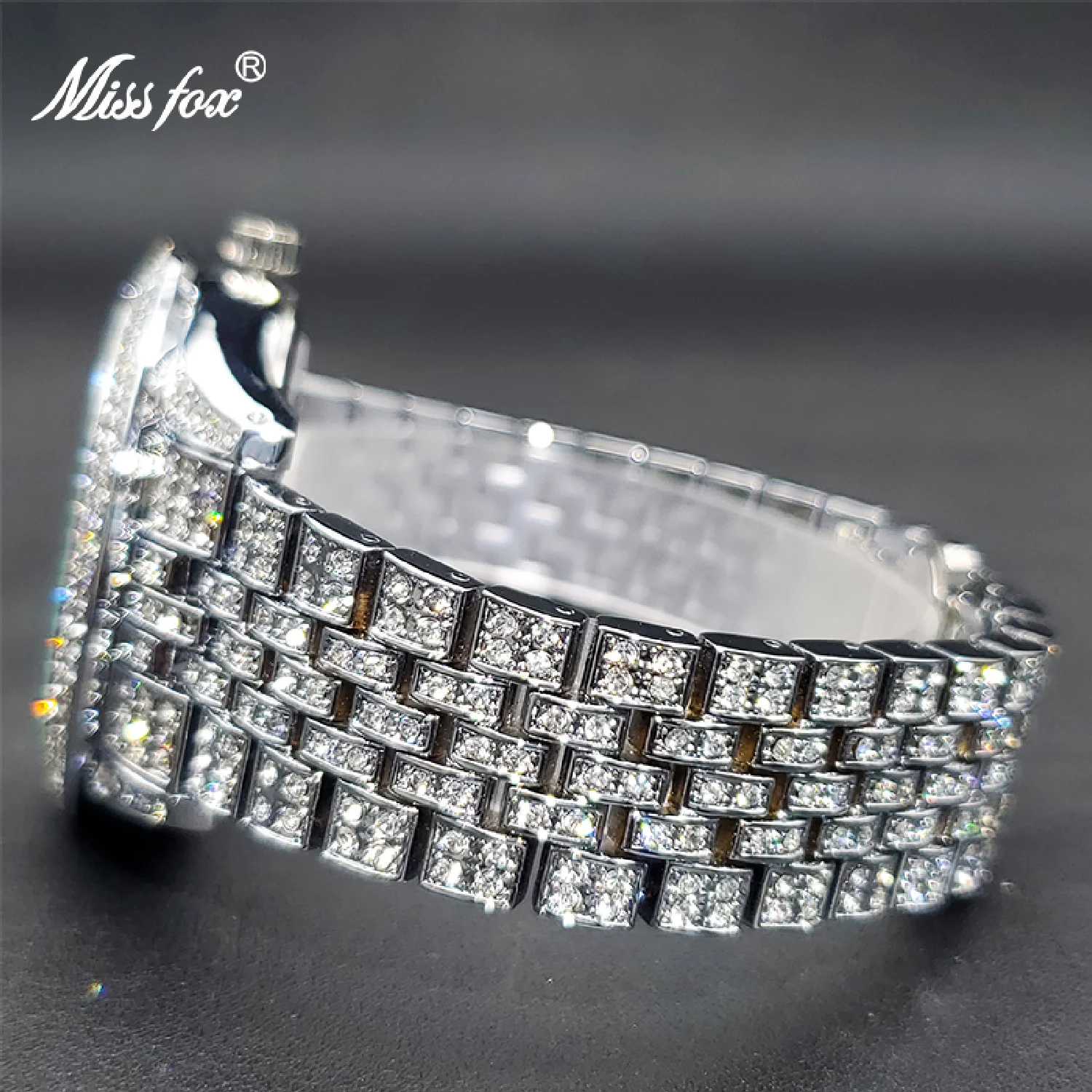 Montre Femme Luxe Hot Bling Moissanite Green Watches For Women Female Stainless Steel Elegant  Large Watch Dropshipping New In