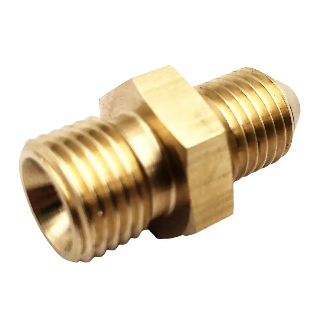 

Brass Male 4AN to 1/4 NPT Male Hose Fitting Adapter, Fuel Oil Line