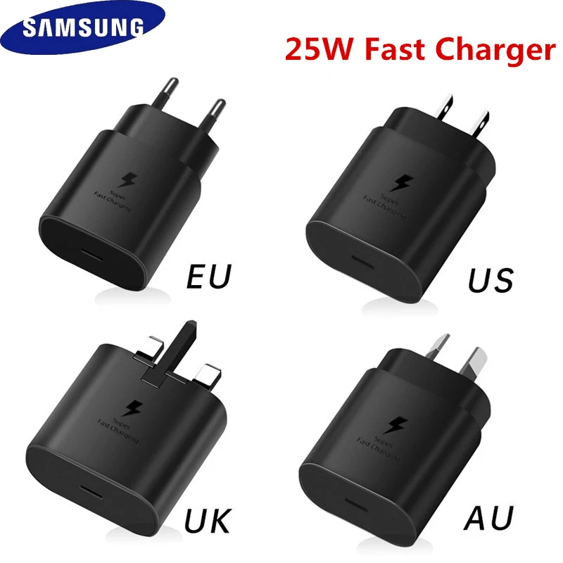 

Original Samsung 25W Usb Type C Super Fast Charger PD Wall Power Adapter For Galaxy S20 S21 FE S22 S23 A54 A34 A33 A53 A73 5G