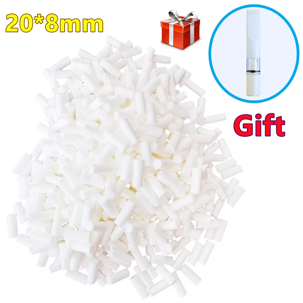 

100Pcs 20*8mm DIY Disposable Making Cigarette Tobacco Holder Gift Cigarette Filters Cotton 8mm Men Smoking Accessories for Weed