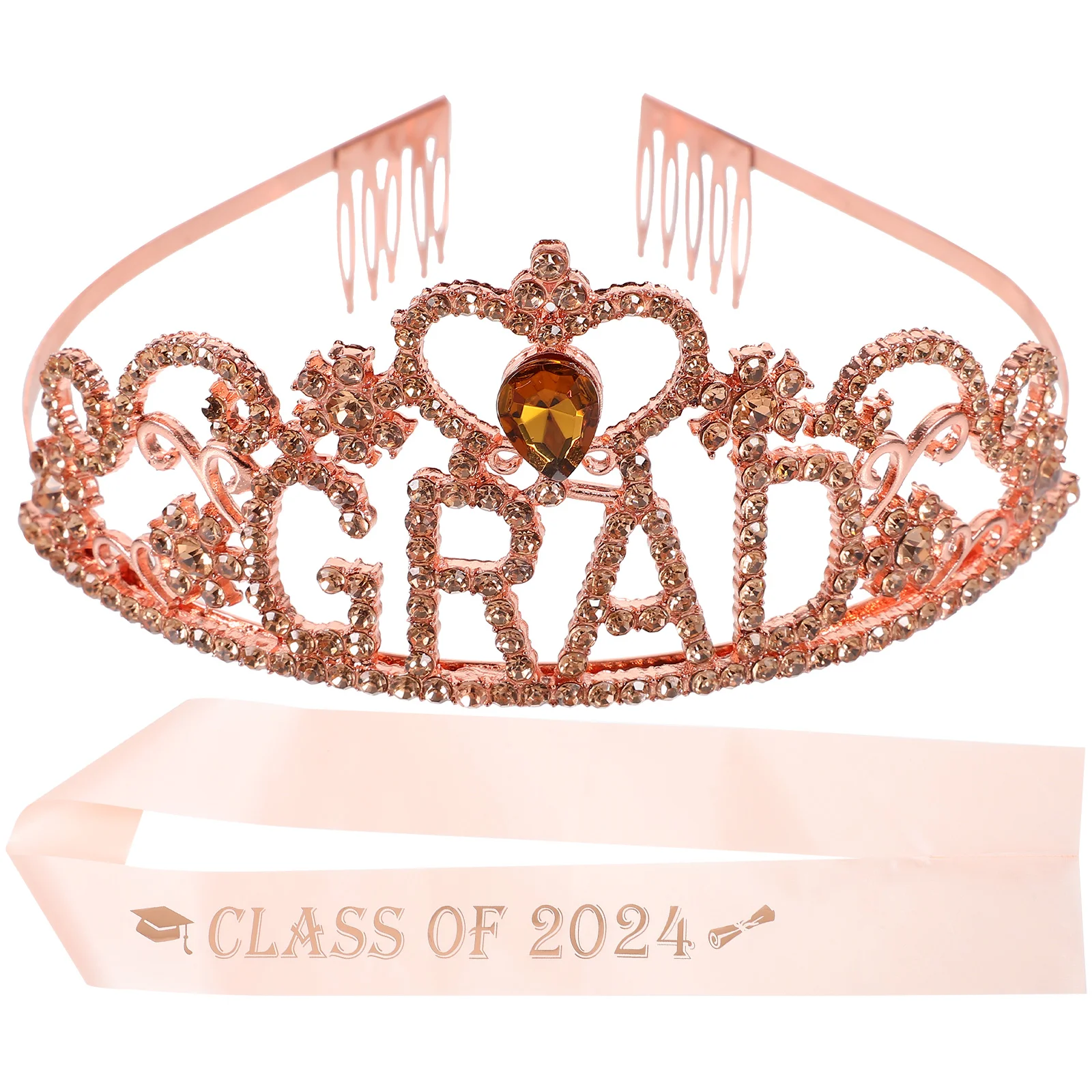 

Graduation Shoulder Straps Decoration Sash Decorations Princess Crown Clothing Alloy Tiara Party Accessories