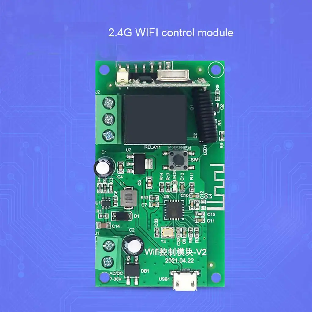 

Electric Gate Door 2200W 2 4Ghz WiFi Control Circuit Board Replacement USB Wireless Controller Module Upgrade Accessory