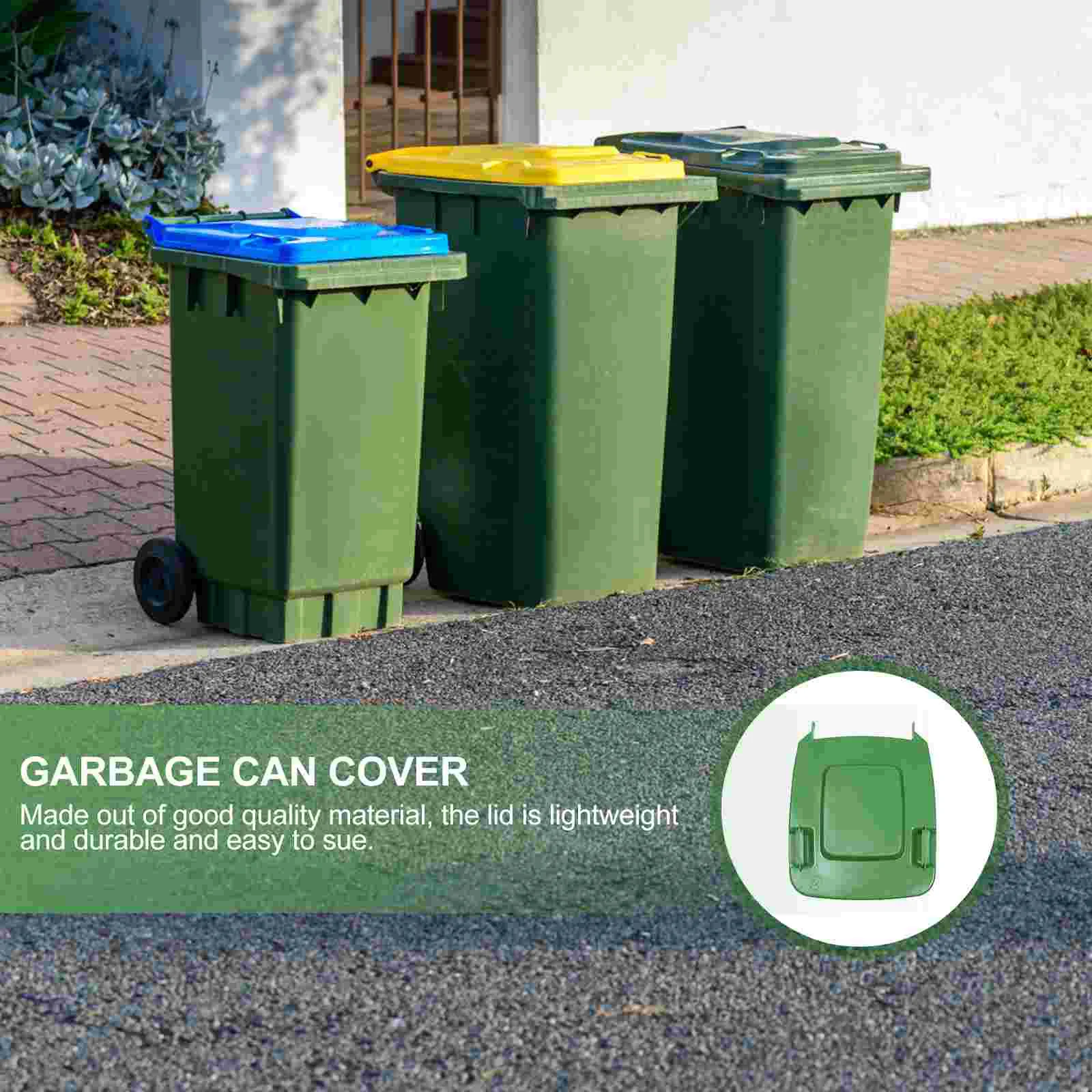 

Trash Can Spare Parts Garbage Outdoor 240L Cover Large Waste Bin Lid Wheel Plastic Supply