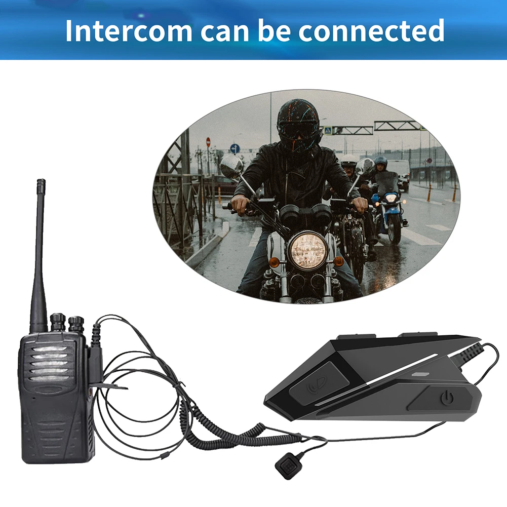 

Wireless Motorcycle Helmet Headset B-tooth-Compatible 5.0 Rechargeable Helmet Earphone Stereo Hands-free Call 23Hrs Headphone