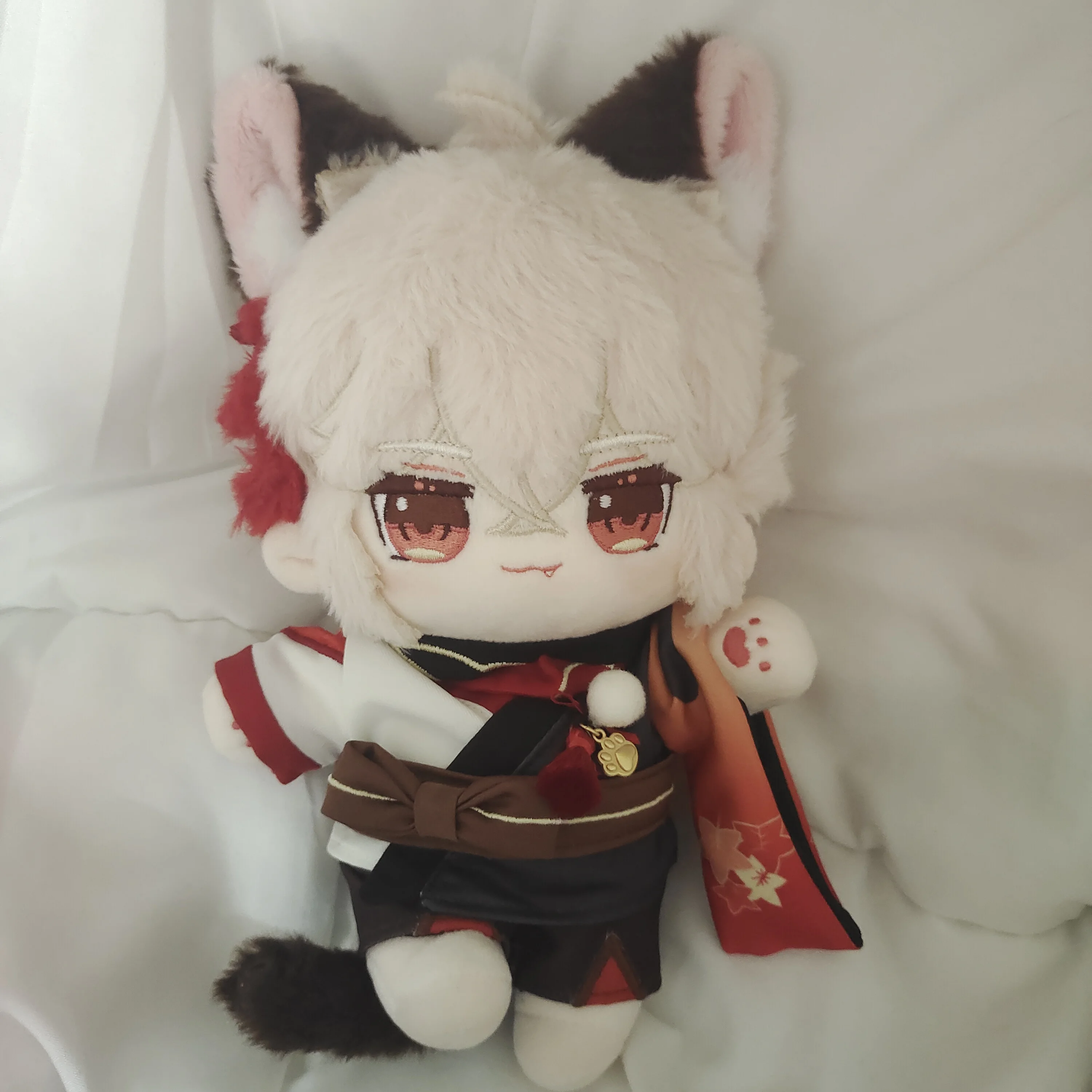 

20 см Аниме игра геншин ударт Косплей каэдехара казуха платье из кроличьего меха горничная наряд плюшевая кукла и ткань рождественские подарки