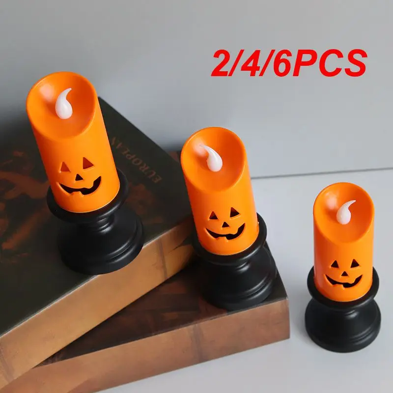 

2/4/6 шт., разноцветные свечи в виде тыквы