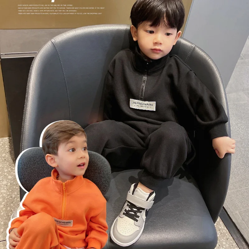 Girls /Boys Suit Sweatshirts +Pants Cotton 2Pcs/Sets 2022 Spring Autumn Thicken Teenager Warm Kid Outdoor Children Clothing