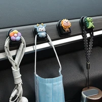6pcs car hook multifunctional strong adhesiveness cute sticky car seat back sundries storage holder hook wall mounted for home
