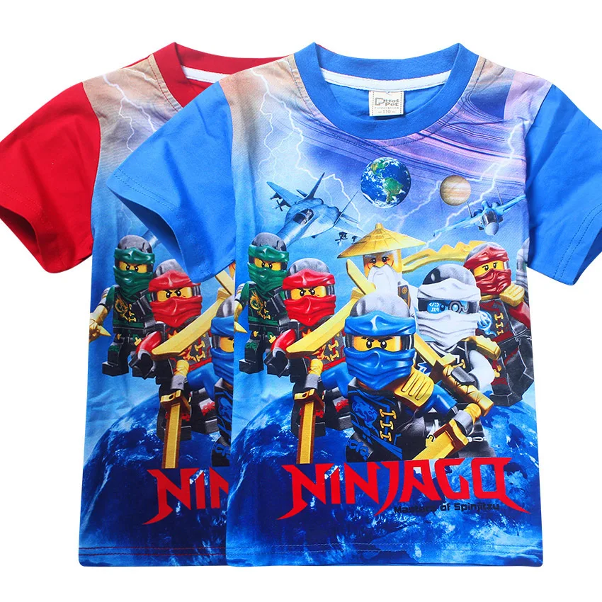 

HOT Boys Clothing Summer Kids T-shirt Ninja Ninjago Cartoon Movie Print T-shirt Tees Boys Girls Tops Kids Costume