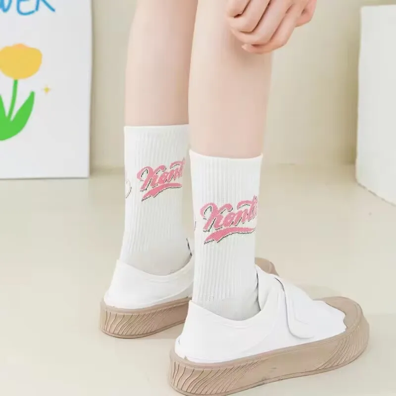 2023 Korean fashion sweet woman socks cute love square funny socks street hip hop skateboarding happy socks