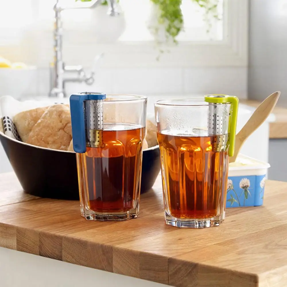 

1PC Tea Infuser Tea Strainer Stainless Steel Candy Color Tea Bag Reusable Teapot Accessory Infusor De Te Infusor