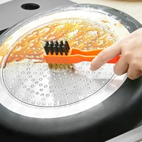 hanging gas stove cleaning brush with foldable scraper practical kitchen tool home kitchen gas stove cleaning brush dropshipping